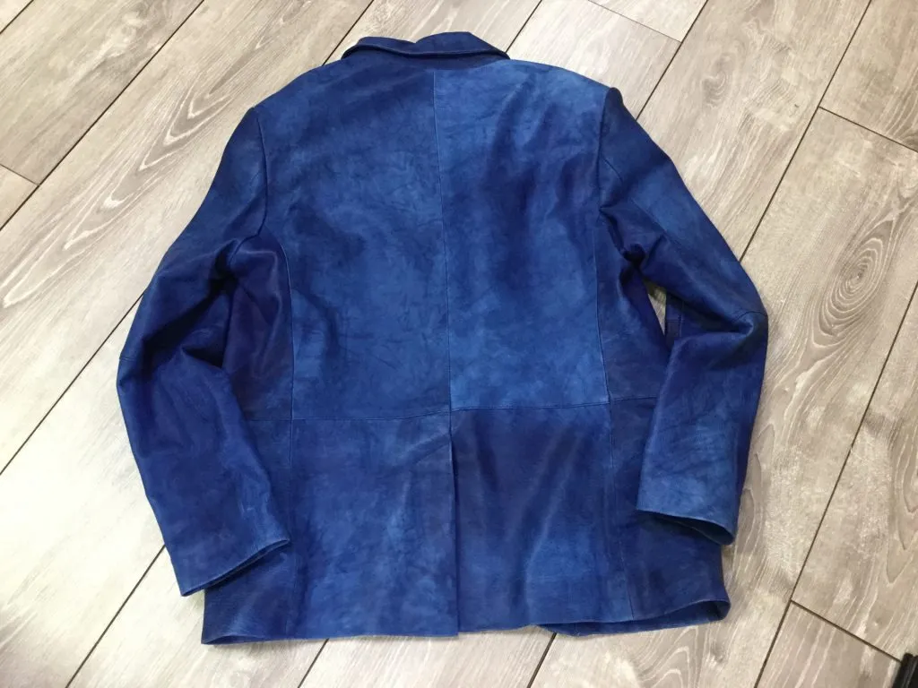 藍染のラム革を使って、ご夫婦で、ジャケットオーダー頂きました🧥