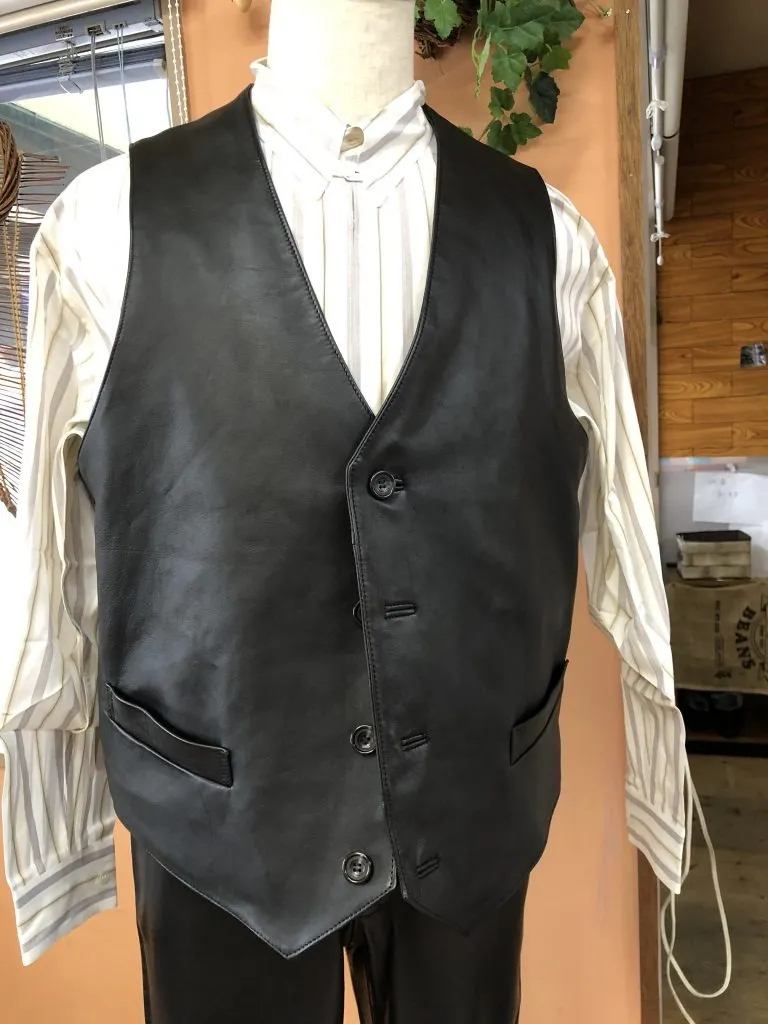 オーダーラム革ベスト