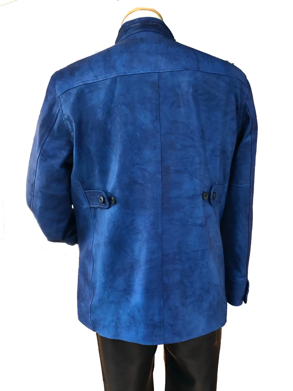 藍染ラム革・オーダージャケット