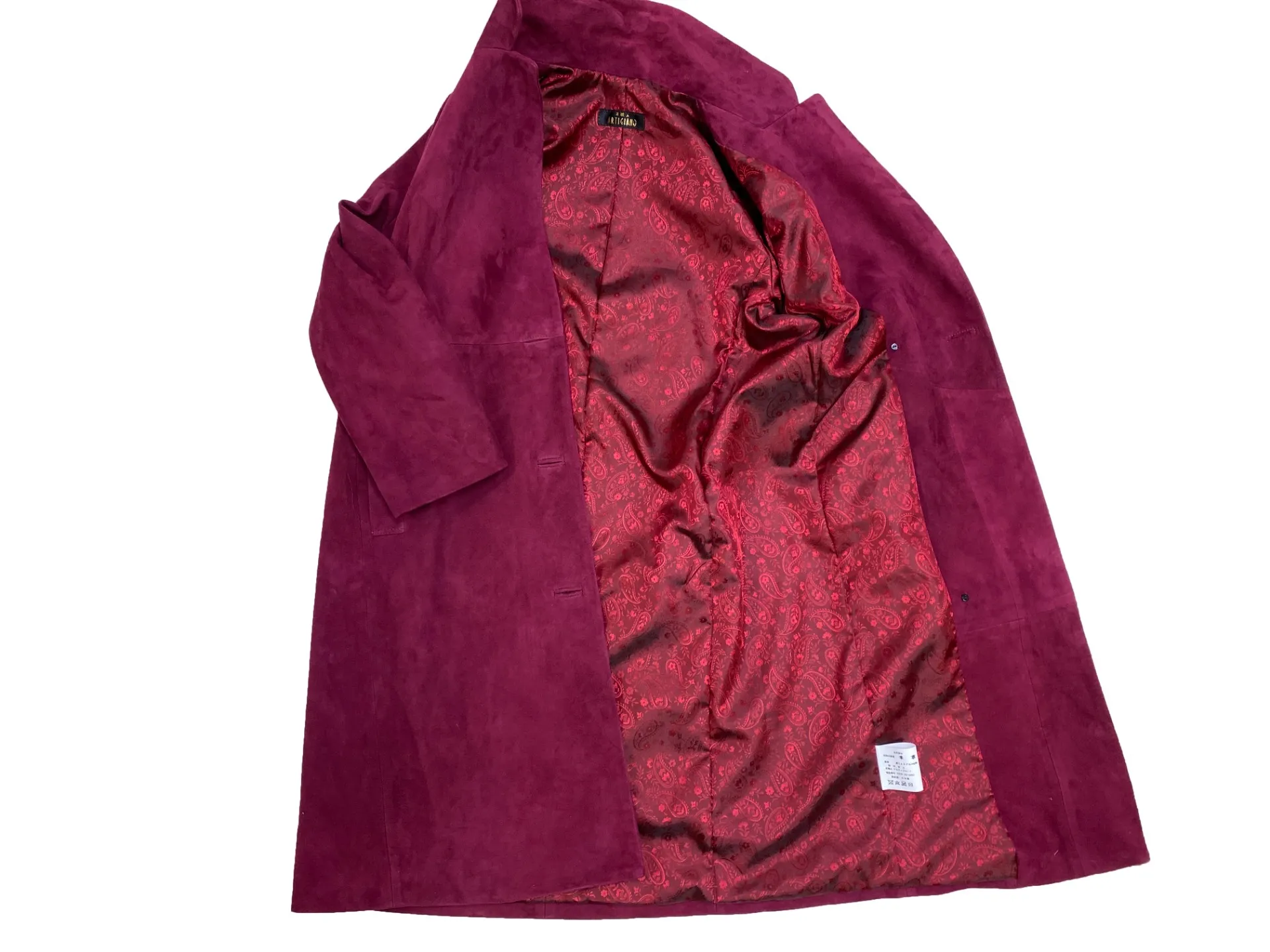 ラムスエードコート、オーダーでお作りしました。